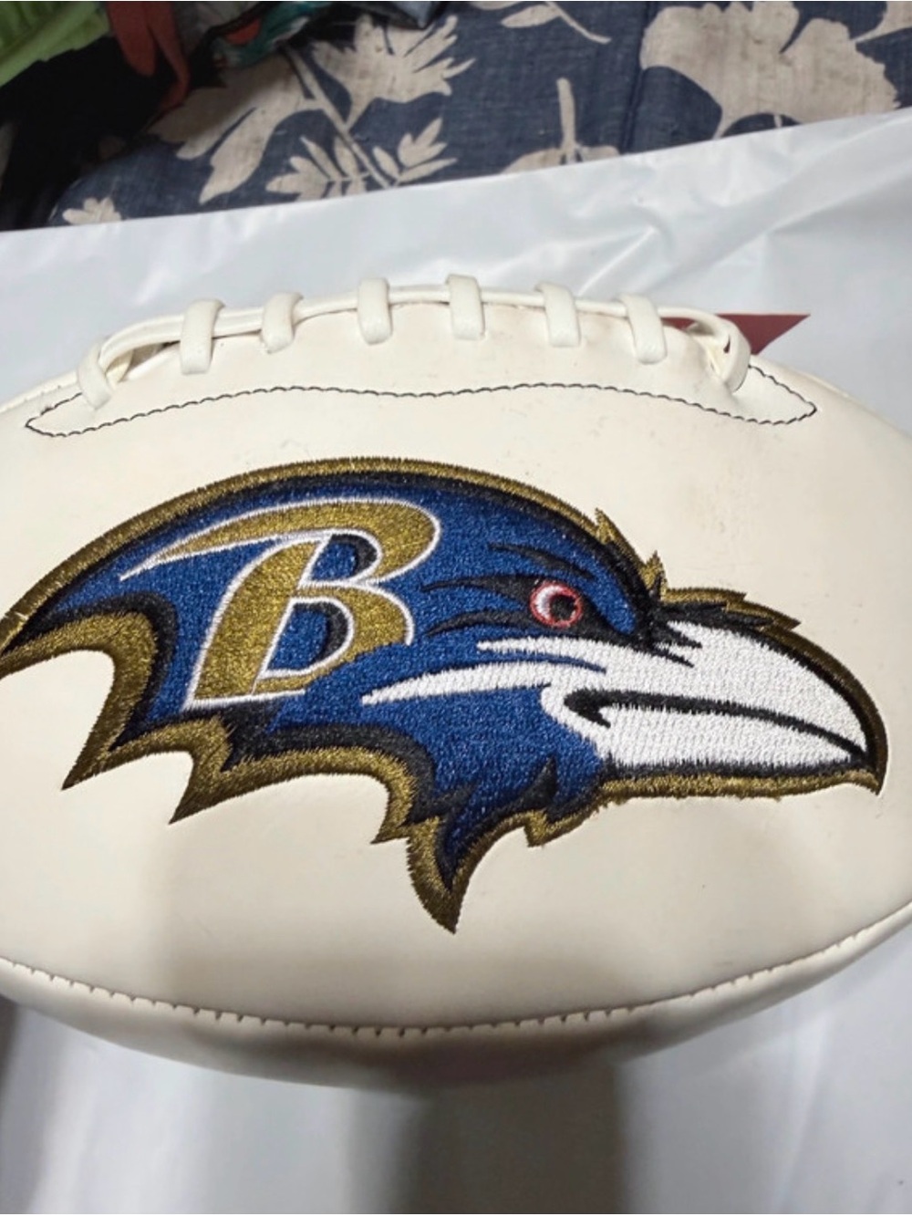 NFL White Football signed by B. Washington